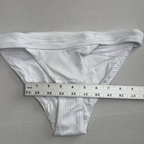 Andie Women's XS Banded Cheeky Rib Swim Bottom Bikini White NWT - Picture 13 of 16